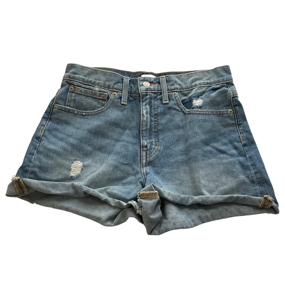 J. Crew Denim Women's Light Wash Lightly Distressed Jean Shorts - Size 28 - NEW